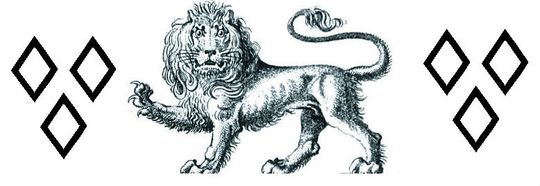 lion passant gardant between